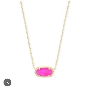 Kendra Scott Elisa Gold Pendant Necklace in Magenta